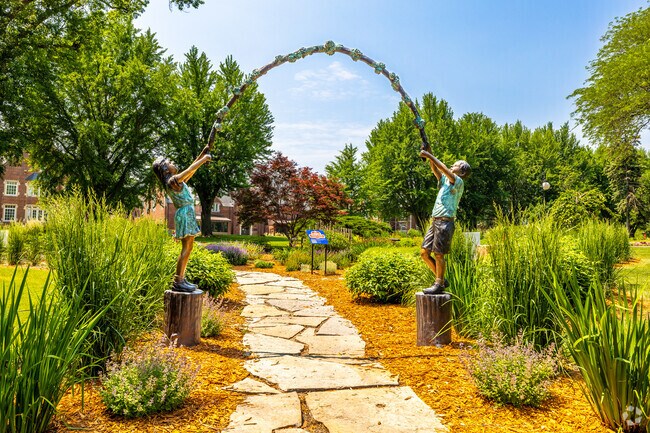 Buxton Park has many different pathways for residents to stroll on.