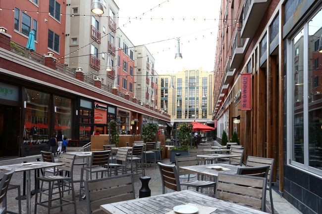 Outdoor seating in Bethesda.