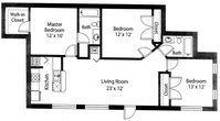 Three Bedroom, Two Bathroom