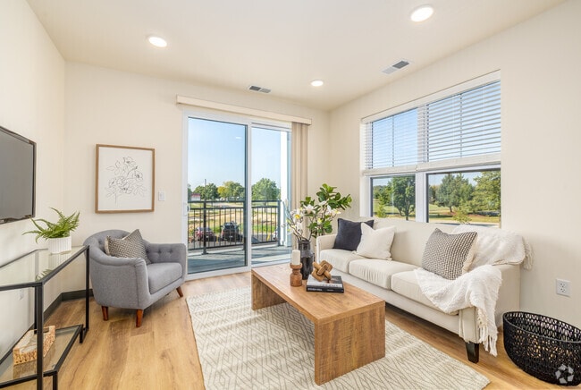 2BR, 2BA - 1,123SF - Living Room - Fox Hill Senior Living