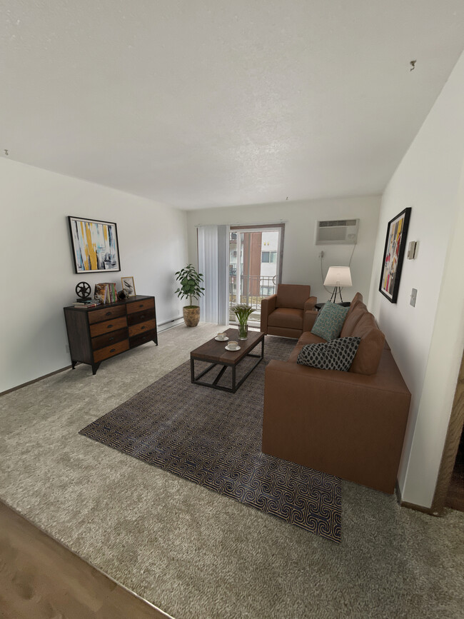 Living room - balcony - Prairie View Apartments