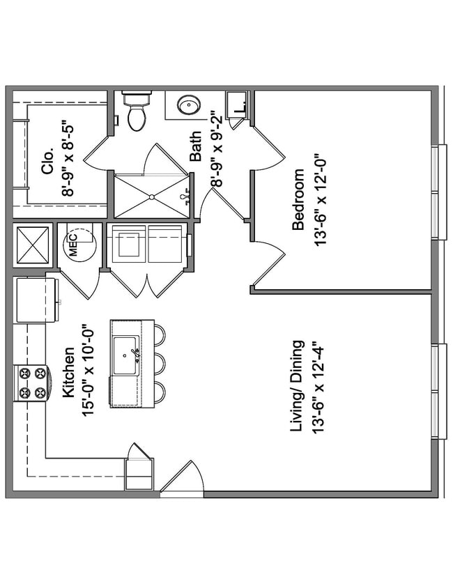 Floorplan E - The Flats at Delta Landing