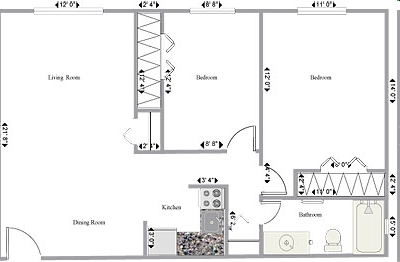 Plano de planta - The Commons at Audubon