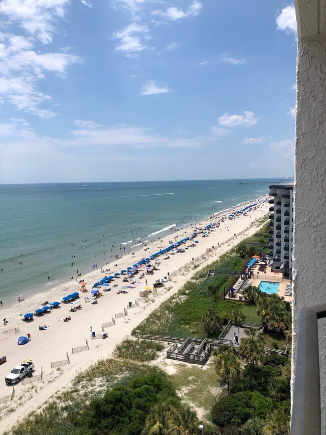 Looking south from top 12th floor balcony - 1905 S Ocean Blvd