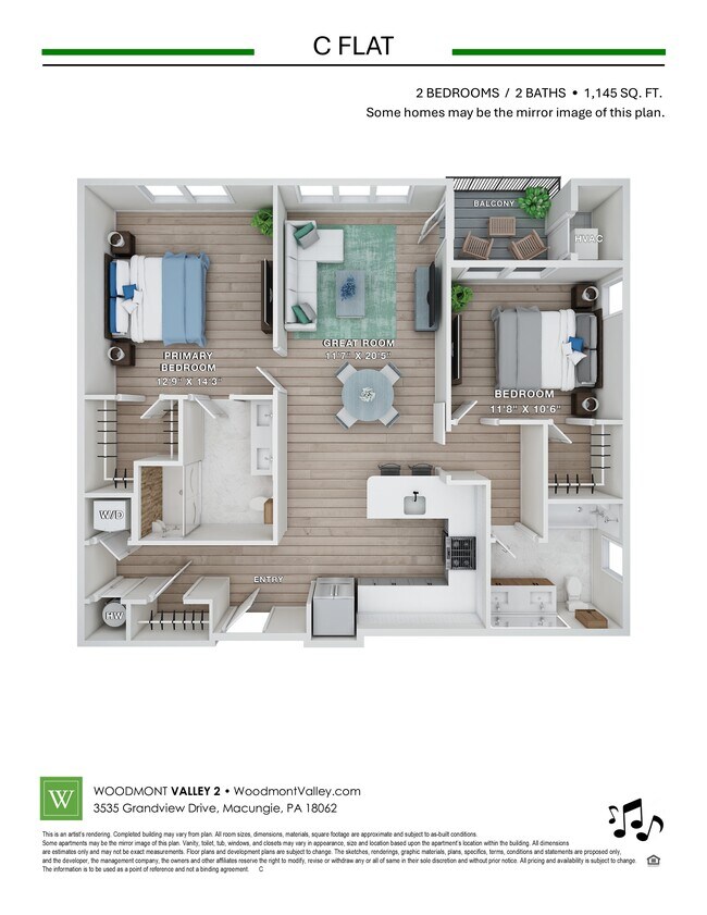 Plano de planta - The Villas at Valley