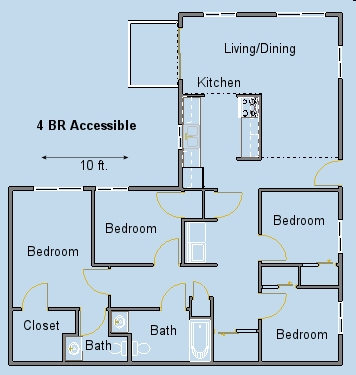 4BR/1.5BA - Village Apartments