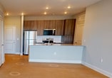 Located at 80 Lawrenceville Suwanee Rd, Unit 1503, in Lawrenceville, GA 30044, this 950-square-foot apartment offers a well-designed single-floor layout with 2 bedrooms, 2 bathrooms, and 2 closets. The open-concept living area features light hardwood-style flooring, neutral gray walls, and a ceiling fan, creating a bright and airy atmosphere. Natural light fills the space through windows fitted with blinds, with a glass door providing access to an outdoor area. The kitchen is a standout feature, showcasing medium-toned wood cabinetry, granite countertops, stainless steel appliances including a refrigerator, range, and microwave, recessed lighting, and a peninsula island with additional counter space. Both bedrooms are carpeted and include ceiling fans, with the 160-square-foot primary bedroom offering a private en-suite bathroom equipped with a granite-topped vanity, wood cabinetry, and a glass-enclosed shower. The second bathroom features a full soaking tub and shower combination, a matching granite vanity, and hardwood-style flooring. Each bedroom includes a dedicated closet, providing ample storage throughout this well-appointed apartment.