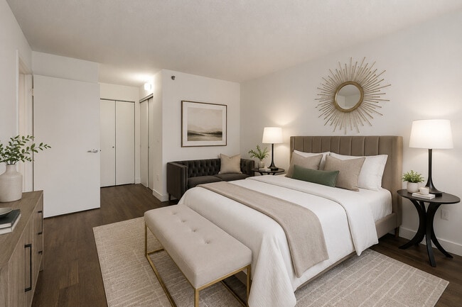 Dormitorio de apartamento premium de 2 habitaciones - Newington Tower