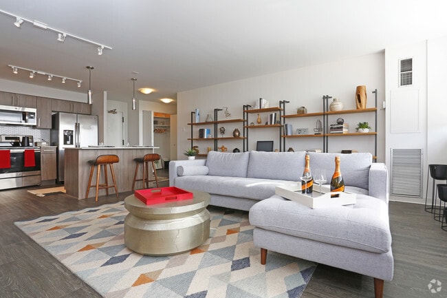 1 BR, 1 BA - living room - Scio at the Medical District Apartments