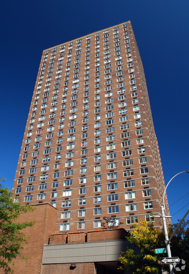 Looking up from the south - Mill Rock Plaza