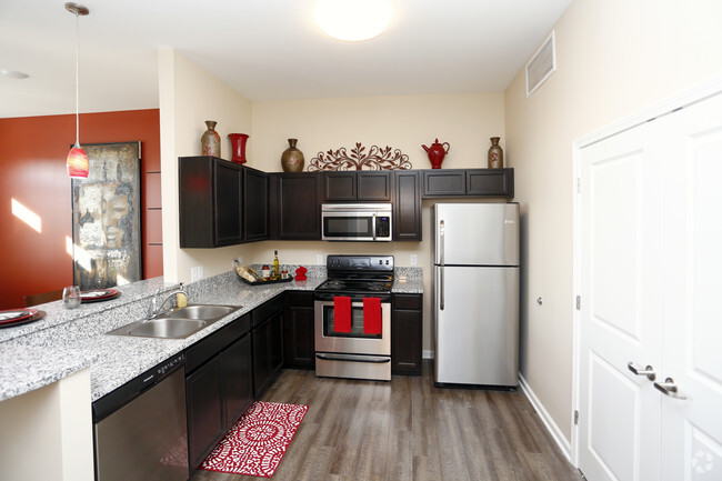 Cocina de plano de planta A1 - The Delaware Apartments