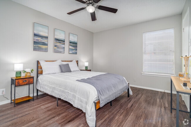 1BR, 1BA - 578SF - Bedroom - Calypso Apartments