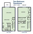 B3 - 2 Bed 1.5 Bath - Townhome