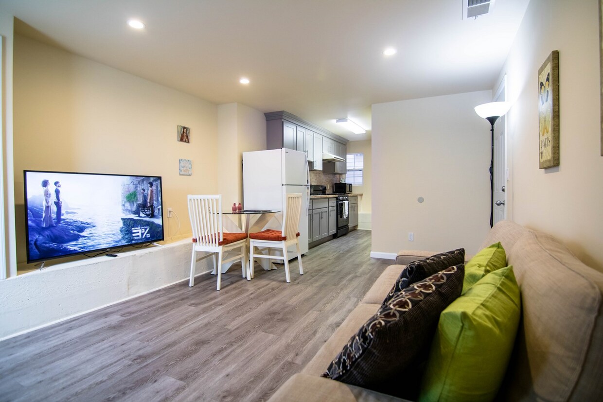 Open living room area from a private entrance - 267 Irvington Street