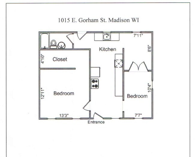 Floor Plan - 1015 E Gorham St
