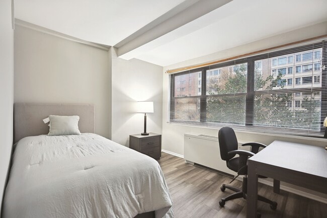 Premium Package: Bedroom in the Two Bedroom Layout - Circle Arms Apartments