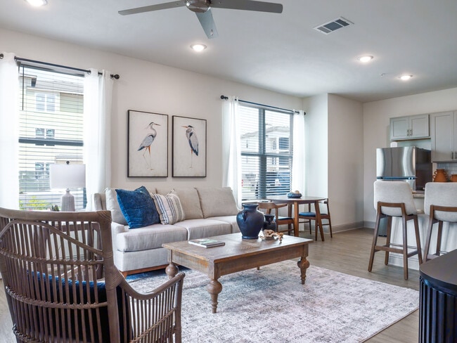 The Merlot: 1BR, 1BA- Living Room - The Waters at McGowin
