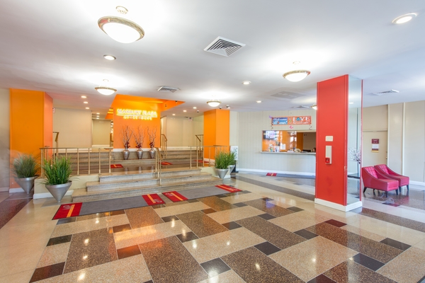 Vibrant Main Entrance and Lobby - Langston Views