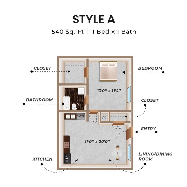 Floorplan - Fountain Lakes Apartments
