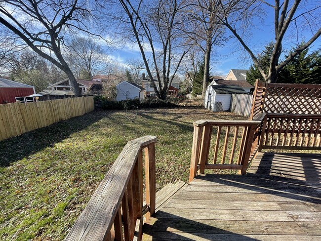 Big fenced in back yard with shed and deck - 113 Catoctin Cir NE