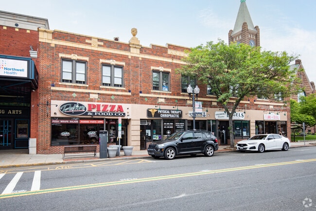 Patchogue's Main Street is filled with bars, resturants and shops.