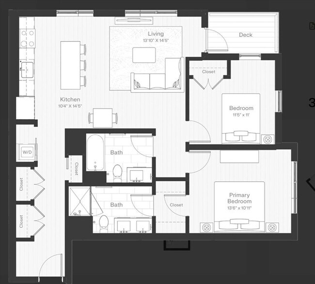 Foto del edificio - NO FEE!!!  2 BED/2 BATH IN BRIGHTON'S NICEST BUILDING!!!!!  PARKING INCLUDED