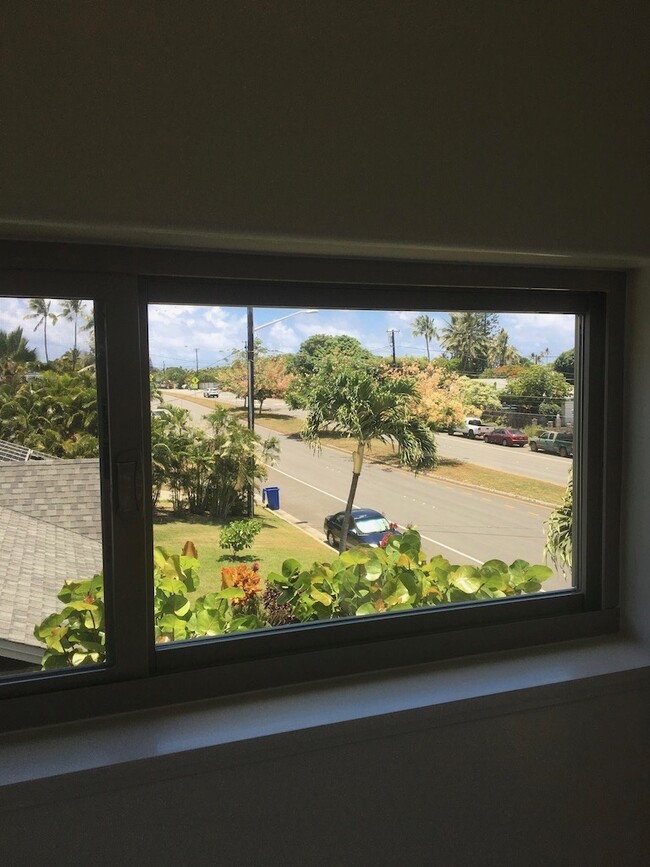 View out living room window - 1131 Mokapu Blvd