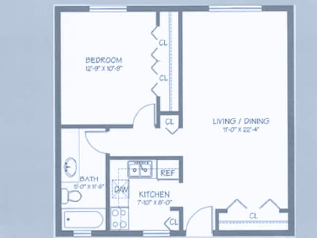 PINE - 1 HABITACIÓN/ 1 BAÑO - Cutler Gardens Apartments