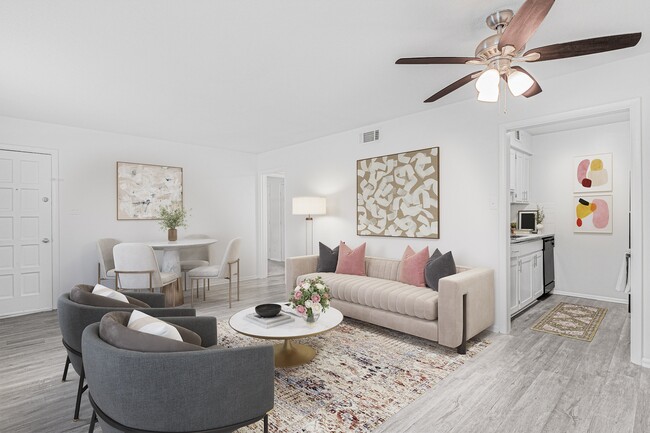 1 Bedroom Floor Plan_Living Space - Crescent Place Apartments