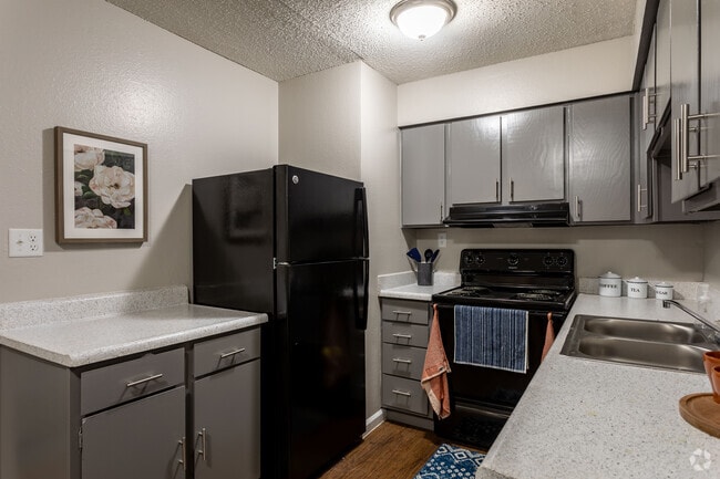 2BR, 2BA - 1000 SF Belmont - Kitchen - The Aspen Apartments