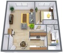 Carlton Place 1 Bedroom Plan 11A