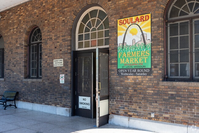 Soulard Farmers Market is a well known place in the neighborhood.
