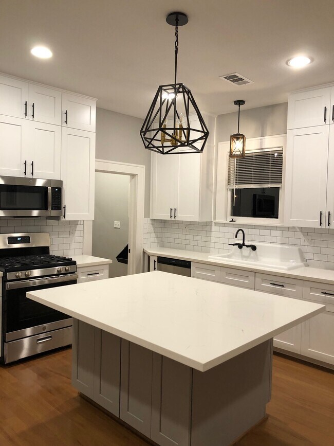 kitchen view with original newly restored sink - 1742 W Main St
