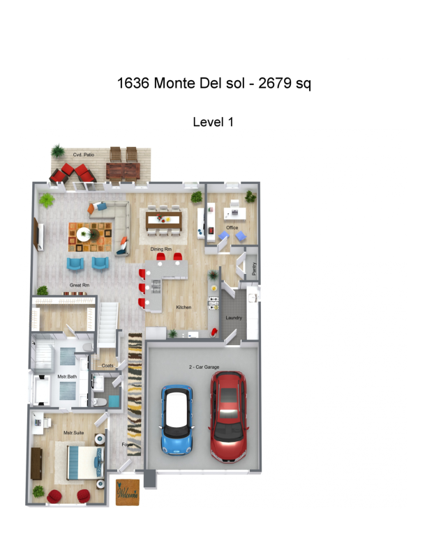 First Floor Plan - New Construction La Rennes Homes for Rent