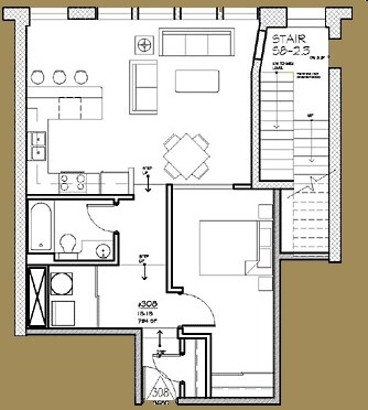 Tremont Place Lofts – One Bedroom One Bathroom