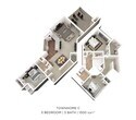 3 Bedroom, 3 Bath (Townhome)
