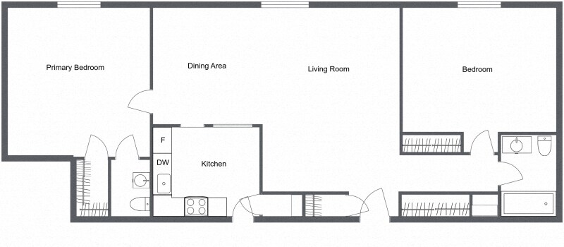 Wynwood Apartments – 2 Bedroom 1.5 Bath Split
