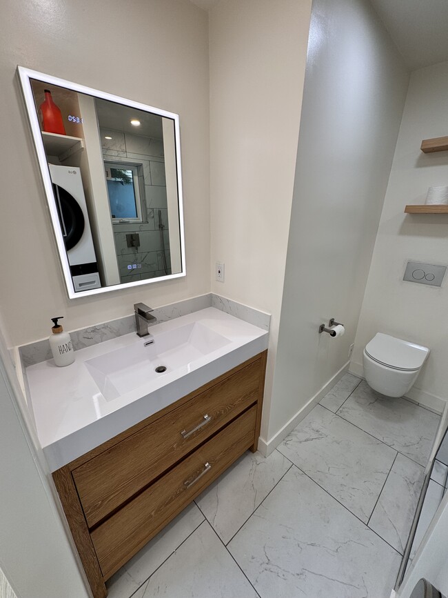 Modern vanity with storage - 7364 W 83rd St