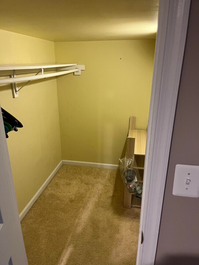 Hallway huge additional walk in closet with complimentary shoe rack - 2525 Wendover Rd