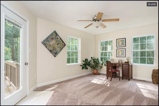 Sunroom opens to deck - 1015 Manchester Dr