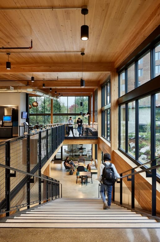 Terrace Dining Pavilion Stairs to Lower Level - Residential Village at UW Bothell Apartments