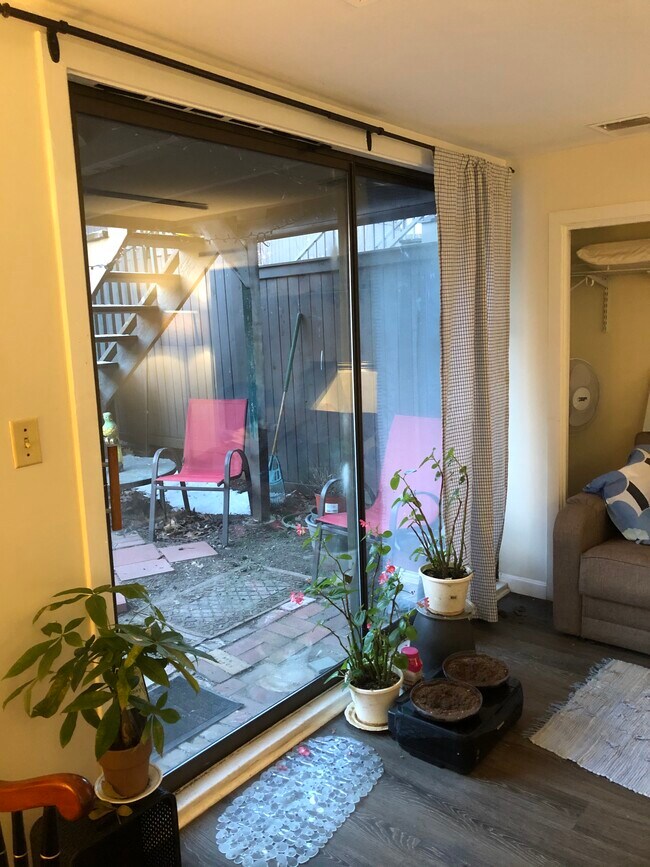 Living Room to Patio - 457 Mount Auburn St