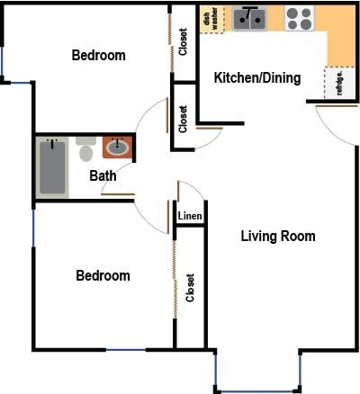 2HAB/1BA - South Concord Meadows