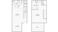 One Bedroom One and One Half Bath Loft