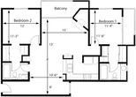 2BR 2BA - FLOOR PLAN F - 1441 MIDVALE