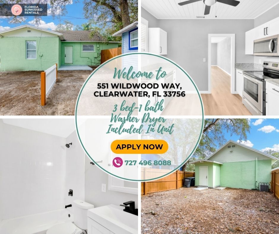 551 Wildwood Way, Clearwater, FL 33756 House Rental in Clearwater, FL