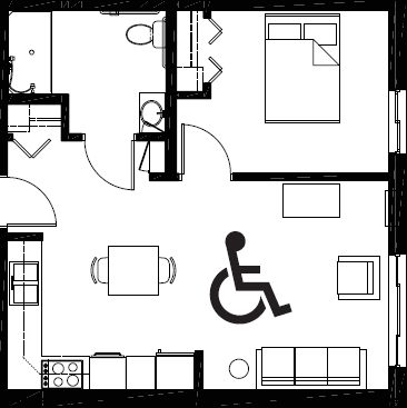 1BR/1BA - Eagle Crest Apartments