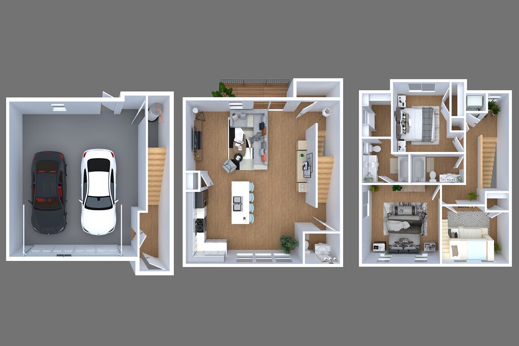 3 habitaciones - Slatewood Townhomes