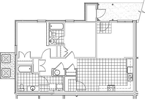 Plano de planta - Valley Cove Apartments