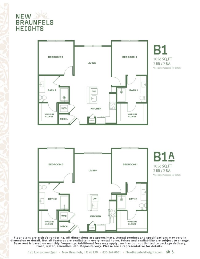 Plano de planta - New Braunfels Heights